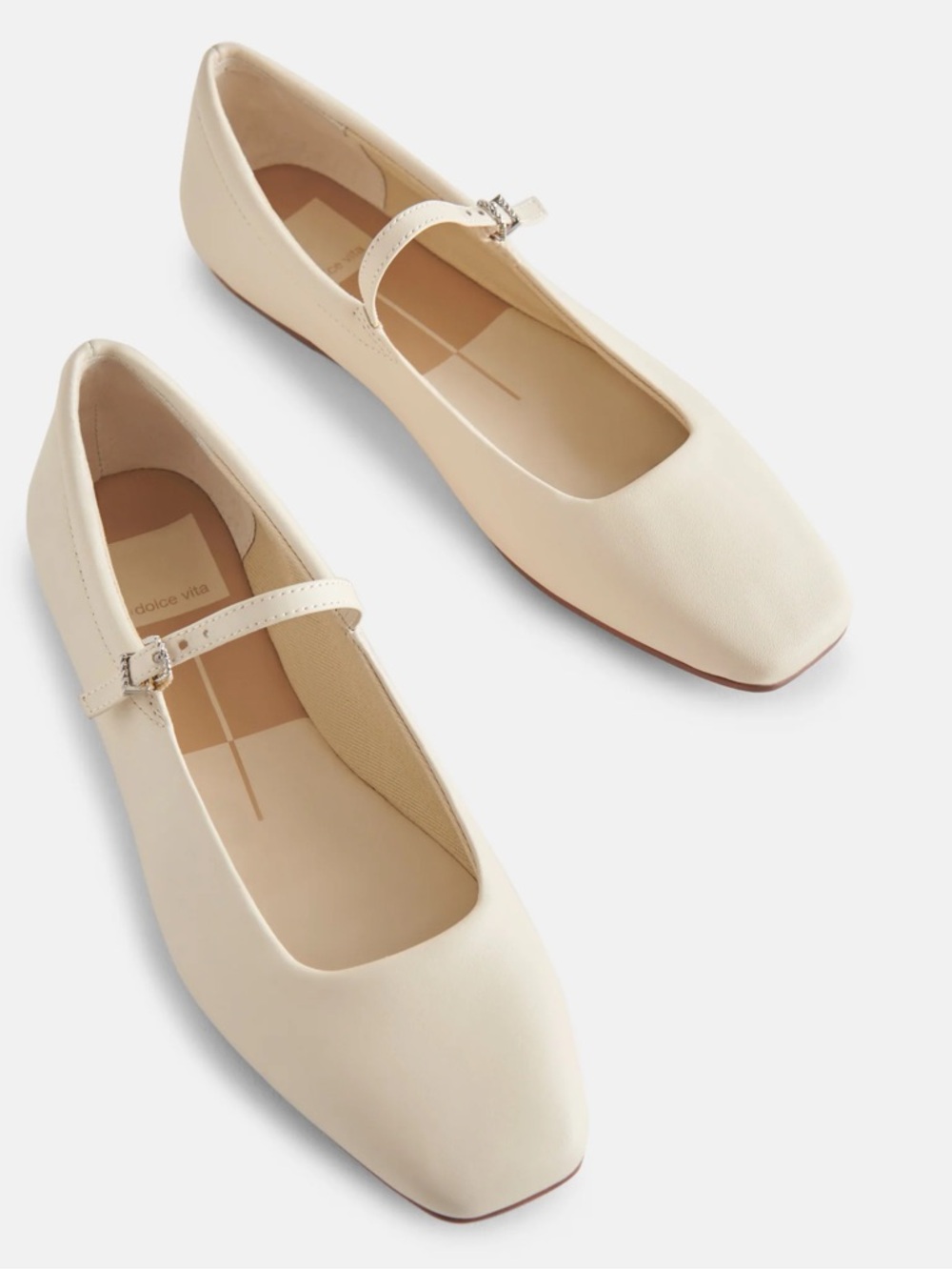 Dolce Vita Ivory Reyes Square-Toe Mary Jane Flats